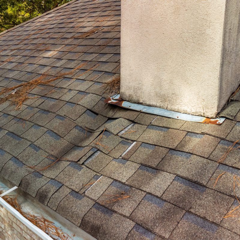 Roof and shingles damaged from water leak